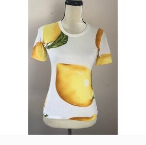 Dolce & Gabbana Amalfi lemon Fitted Short Sleeve Tee